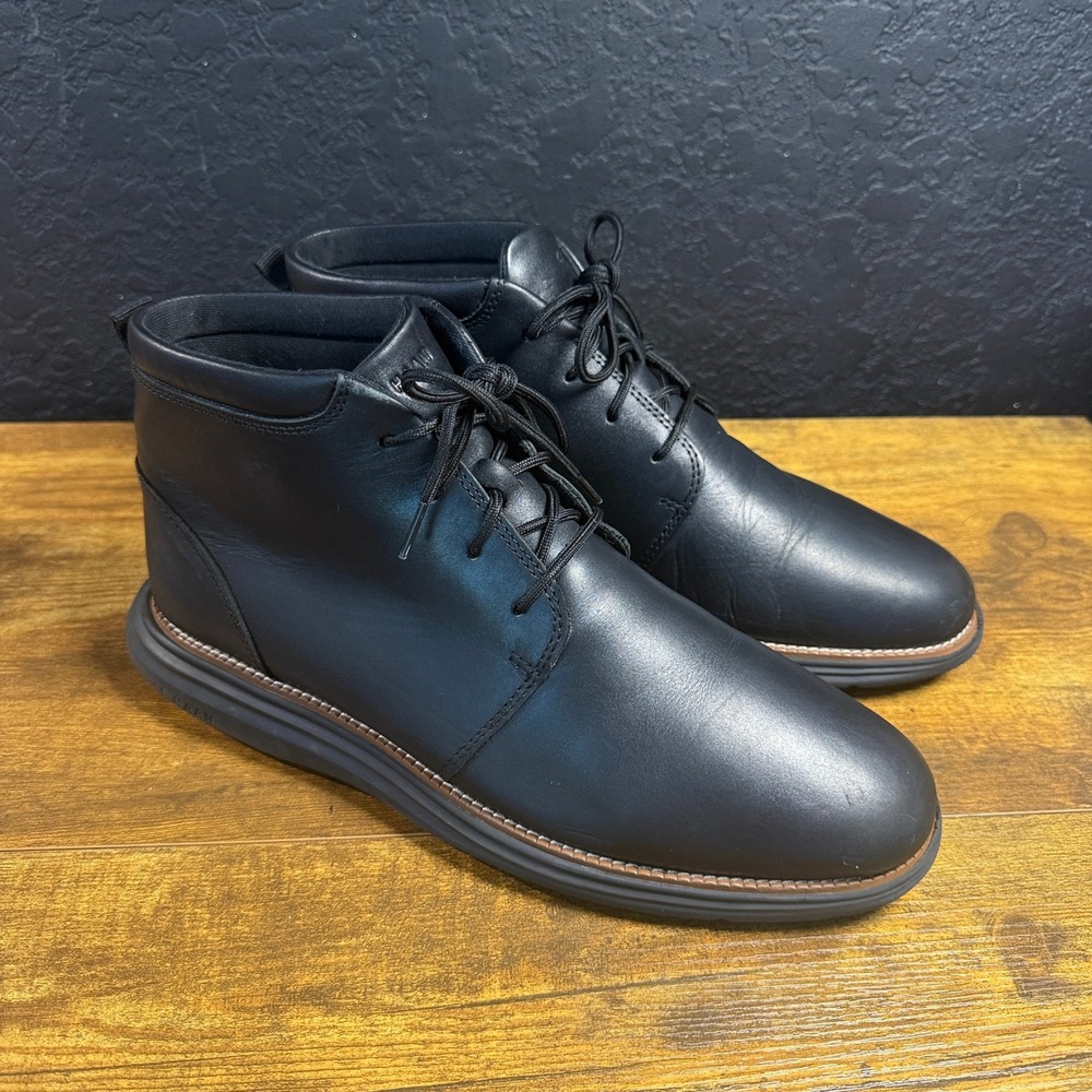Cole Haan OriginalGrand C39933 Black Leather Chukka Boots Mens Size 11M